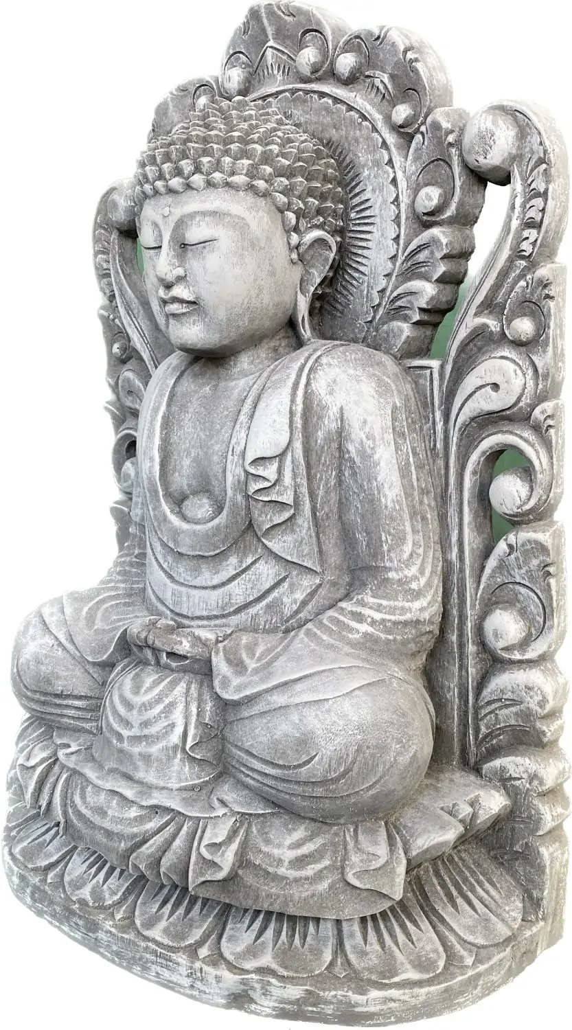 Artikelbild 4 des Artikels “Bodhi - Buddha, sitzend vor Relief, 50 cm H | Steinguss “